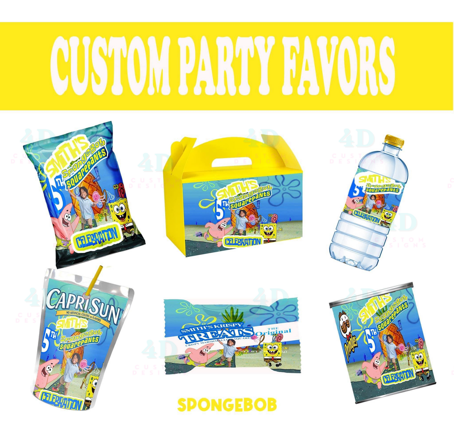 Sponge Bob Party Favors