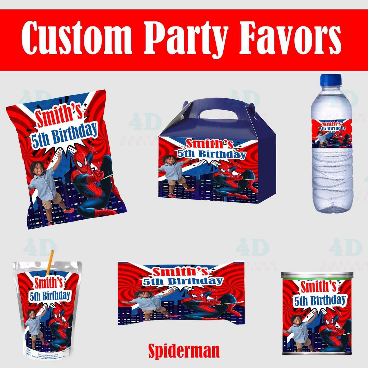 Spider Man Party Favors