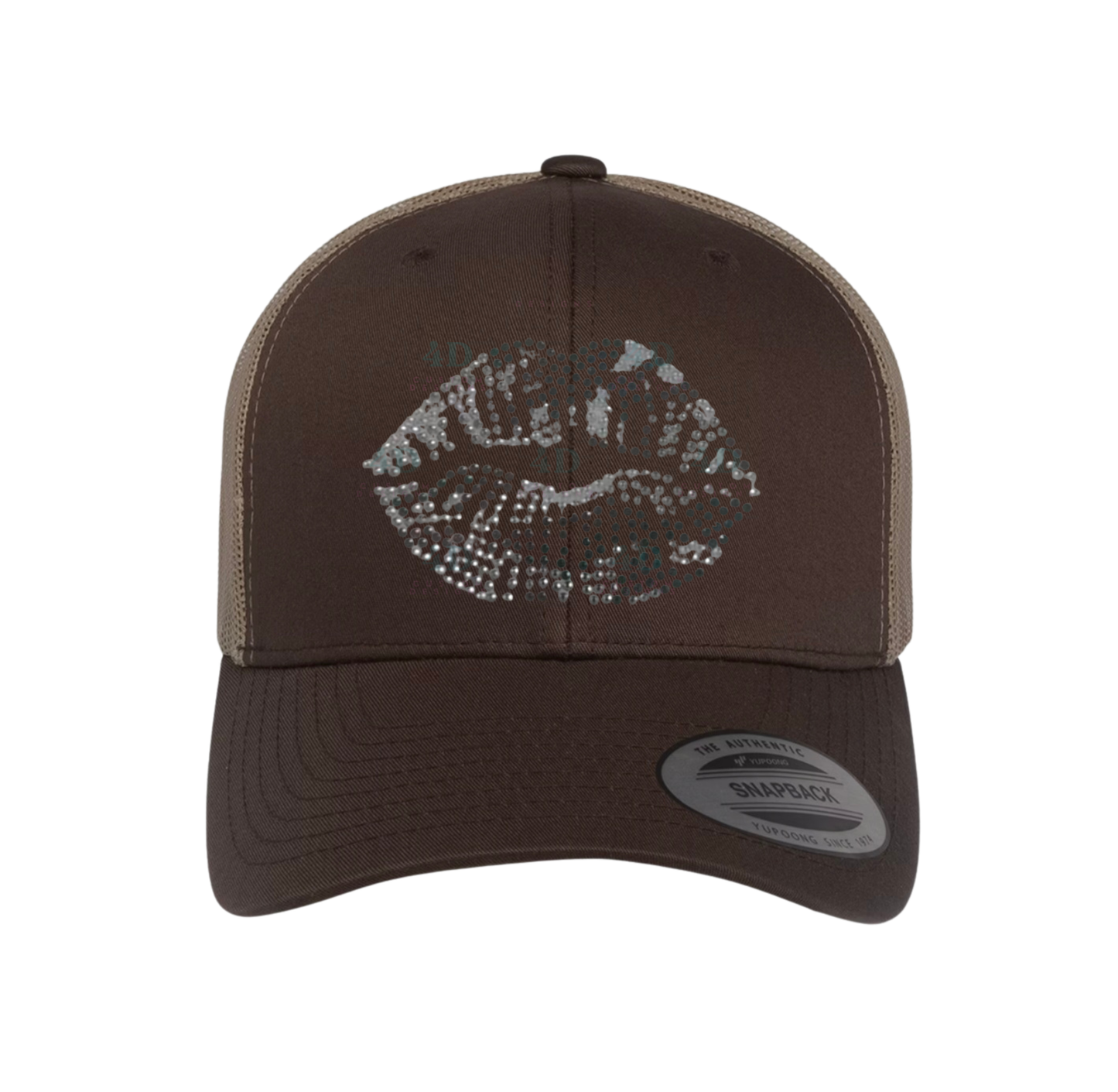 Camo Rhinestone Lips Hats