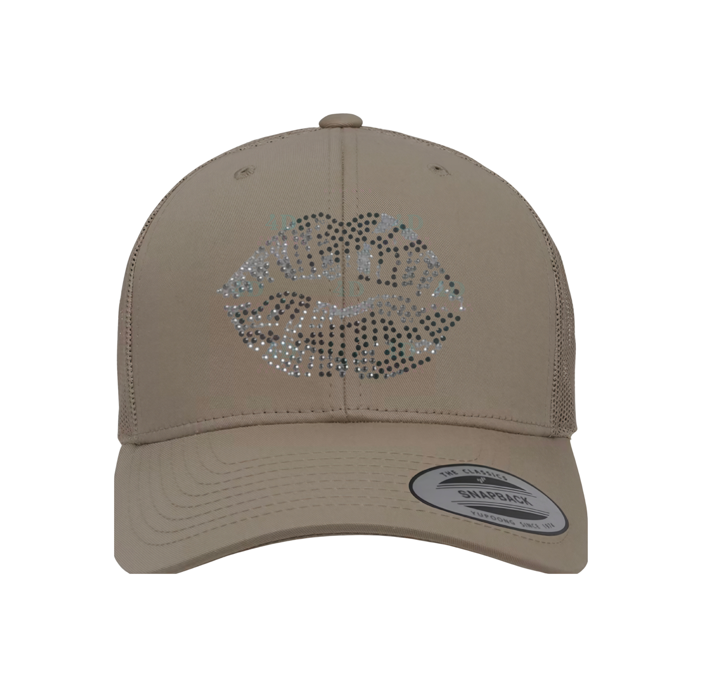 Camo Rhinestone Lips Hats