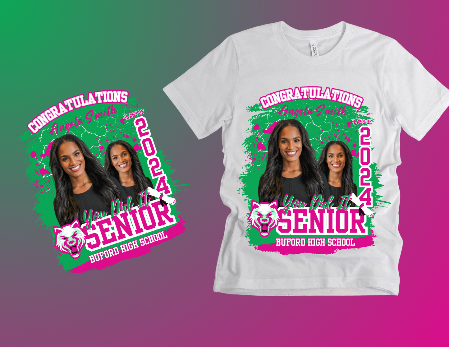 Center Design Graduation Shirts