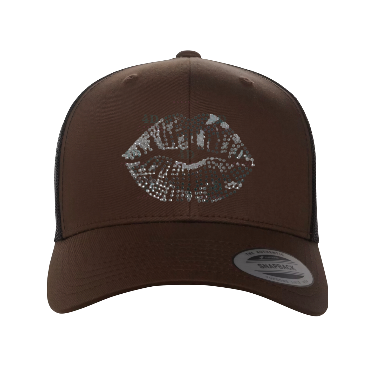 Camo Rhinestone Lips Hats