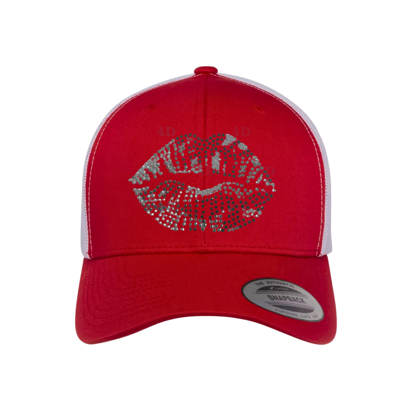 Camo Rhinestone Lips Hats