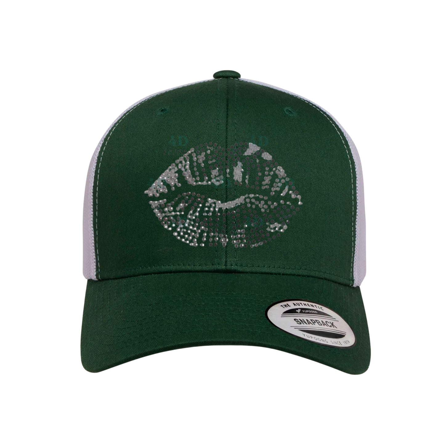 Camo Rhinestone Lips Hats