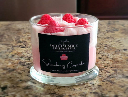 Delectable Delights - Strawberry Cupcake Candle